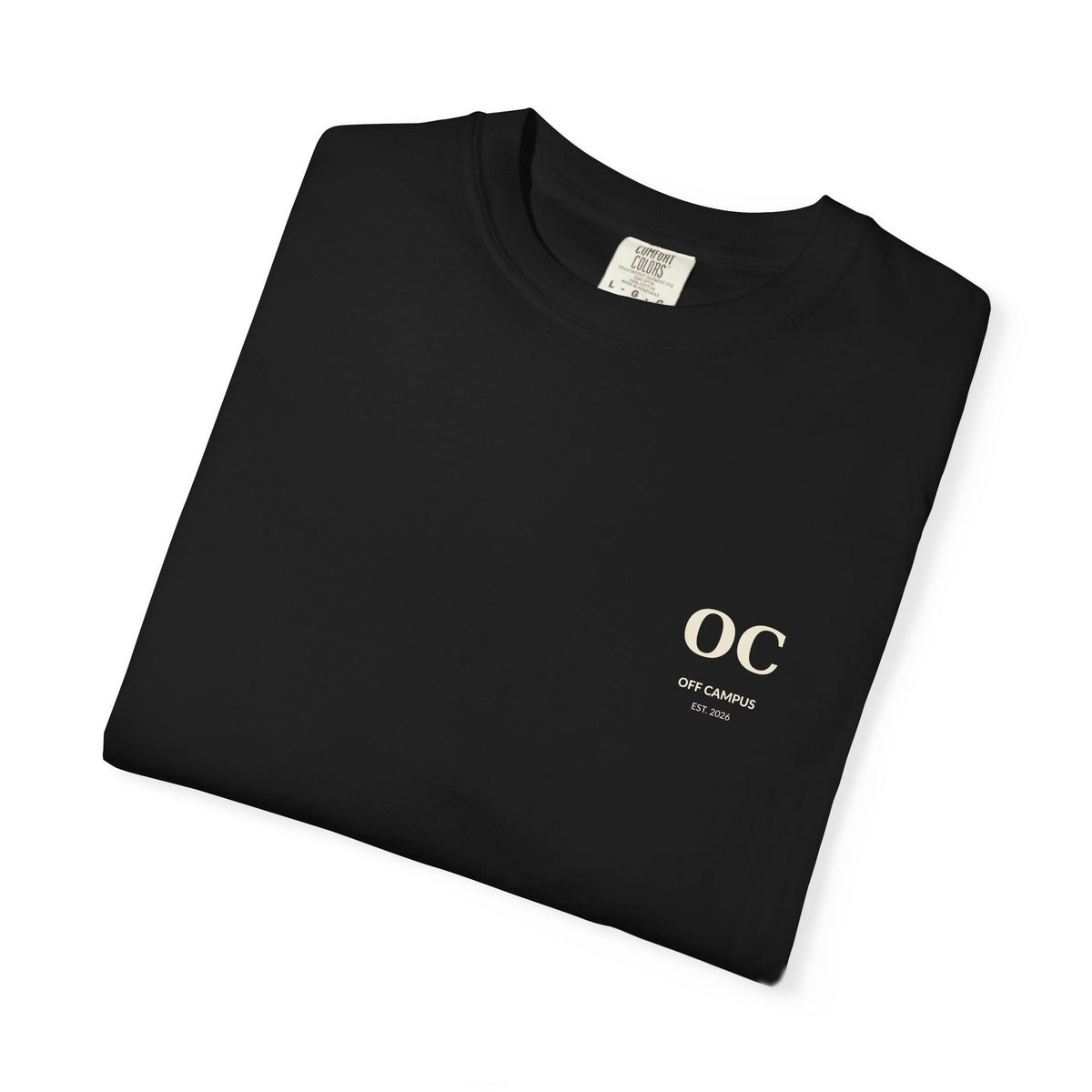 Campus Vibes Garment-Dyed T-Shirt — 'Off Campus University' Minimalist Tee