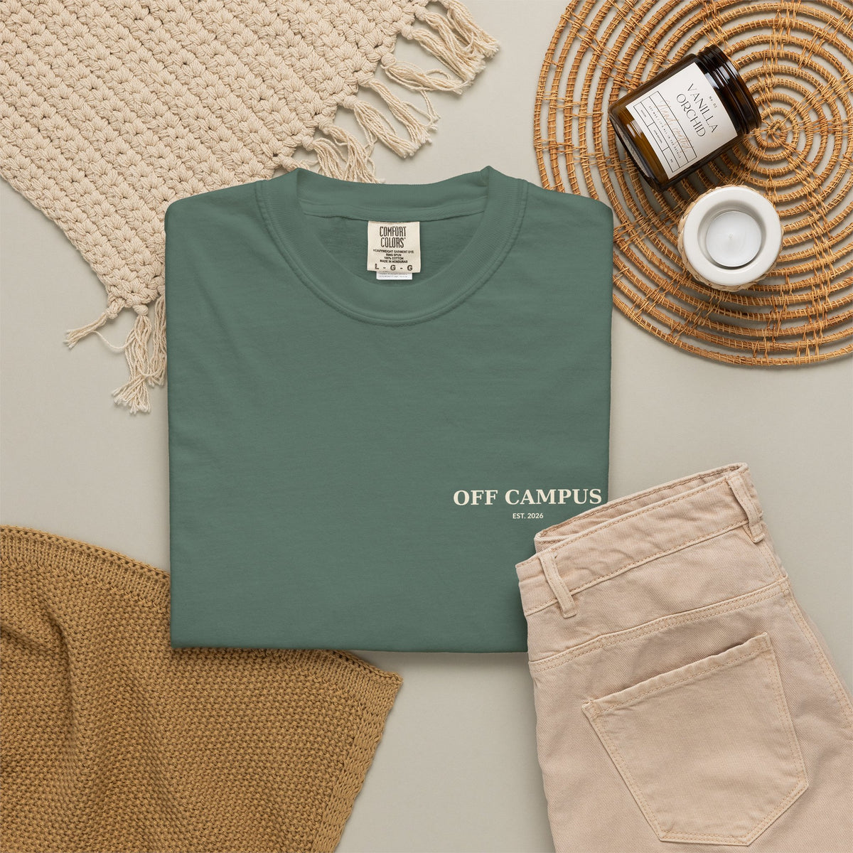 Saturday Division T-Shirt — “Off Campus” Vintage Garment-Dyed Tee