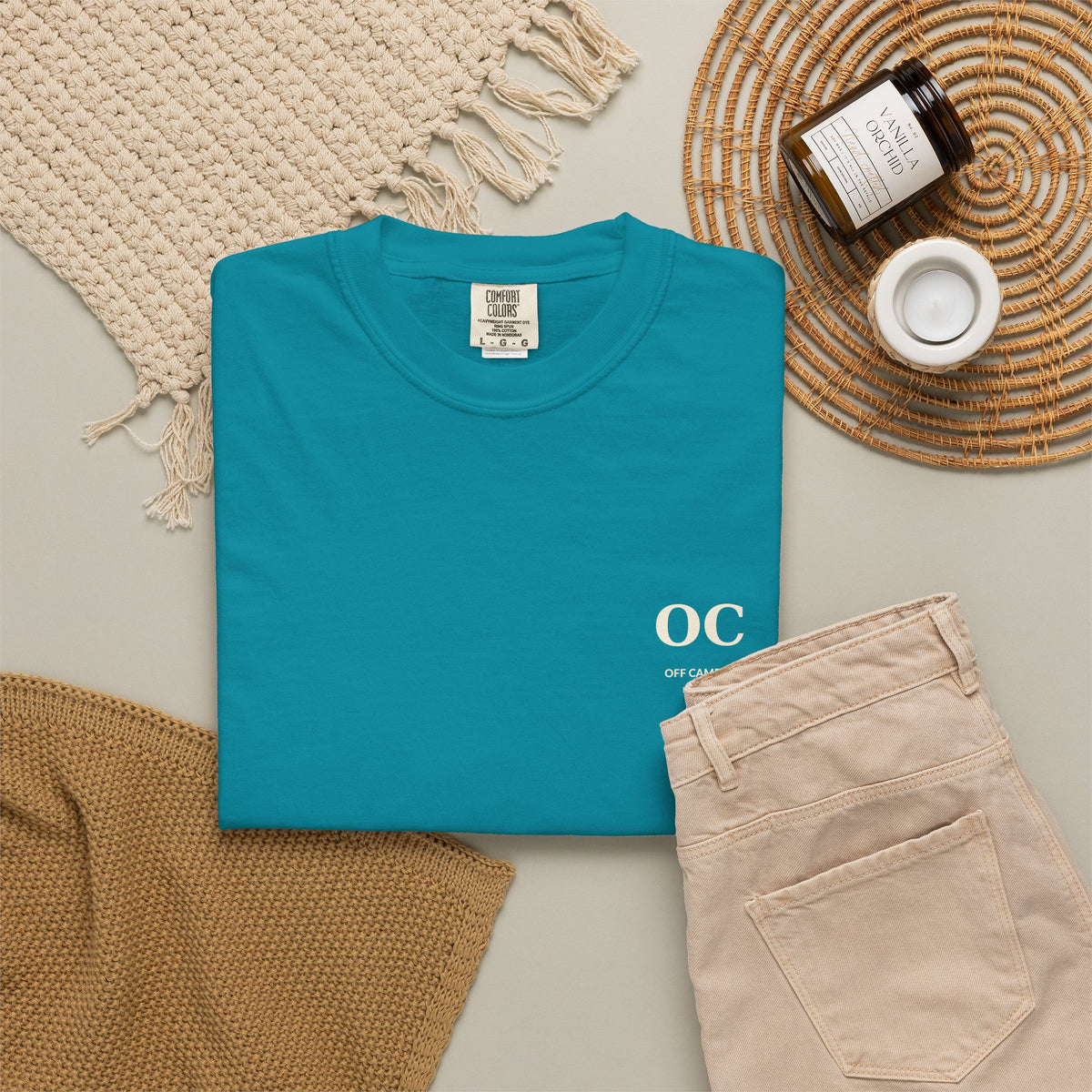 Campus Vibes Garment-Dyed T-Shirt — 'Off Campus University' Minimalist Tee