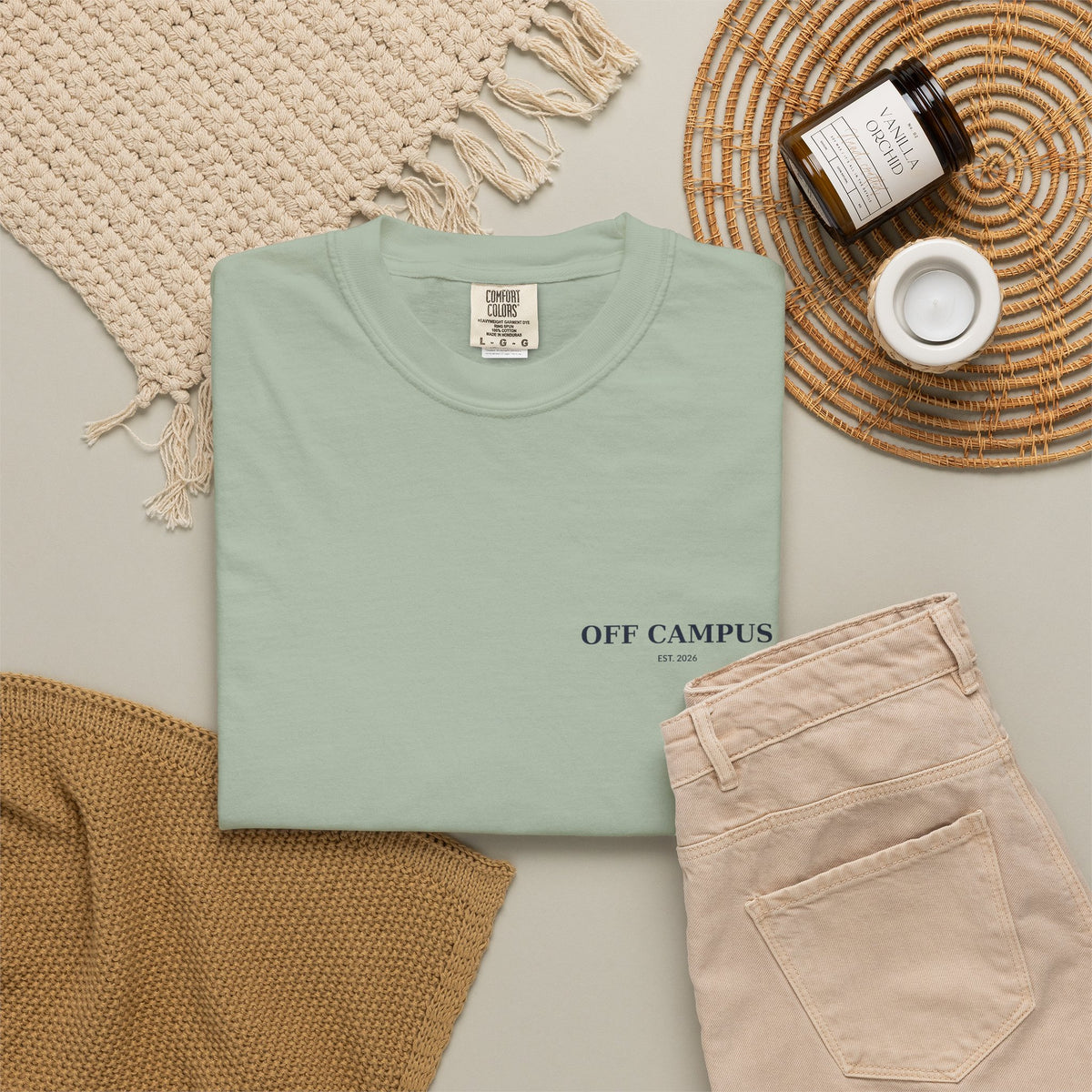 Saturday Division Off Campus T‑Shirt — 'Off Campus' Chest Logo & Back 'Saturday Division' Graphic