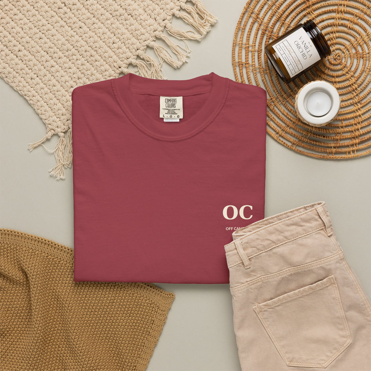 Campus Vibes Garment-Dyed T-Shirt — 'Off Campus University' Minimalist Tee