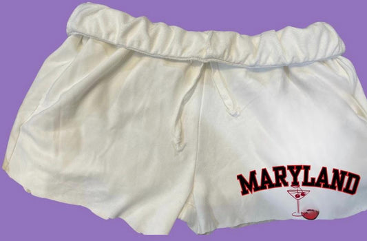 College Sweatpant SHORTS Martini with cherry