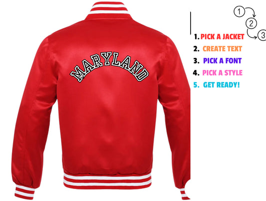 Custom Satin Bomber Jacket