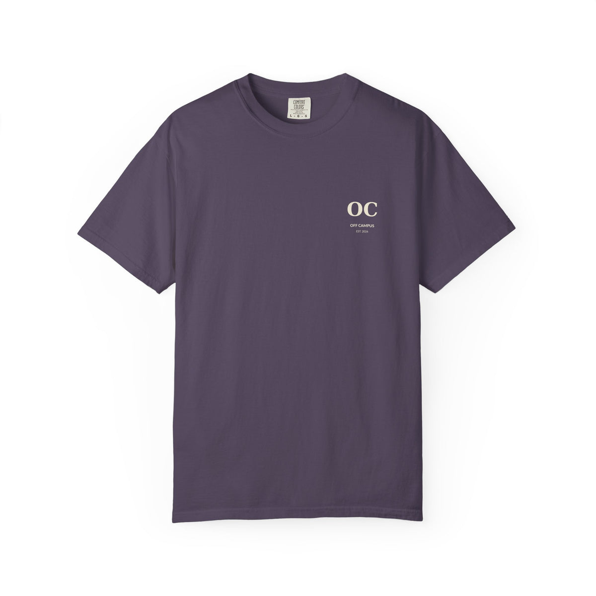 Campus Vibes Garment-Dyed T-Shirt — 'Off Campus University' Minimalist Tee