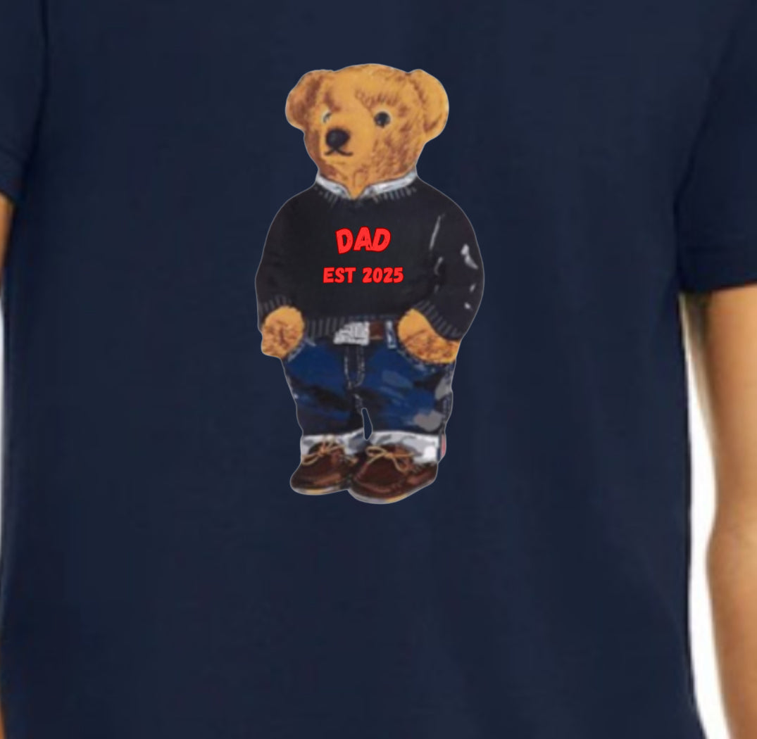 Custom Polo Bear Sweatshirt Personalized Family Gift | Grandpa, Grandma, Uncle, Aunt, Dad “Est. 2025”