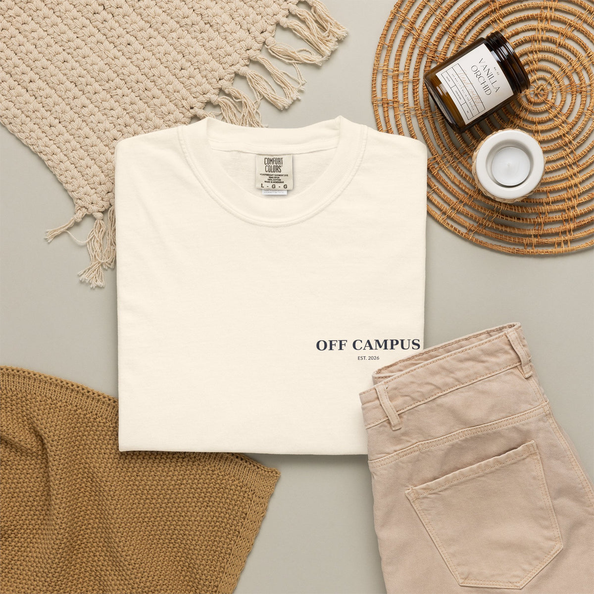 Saturday Division Off Campus T‑Shirt — 'Off Campus' Chest Logo & Back 'Saturday Division' Graphic