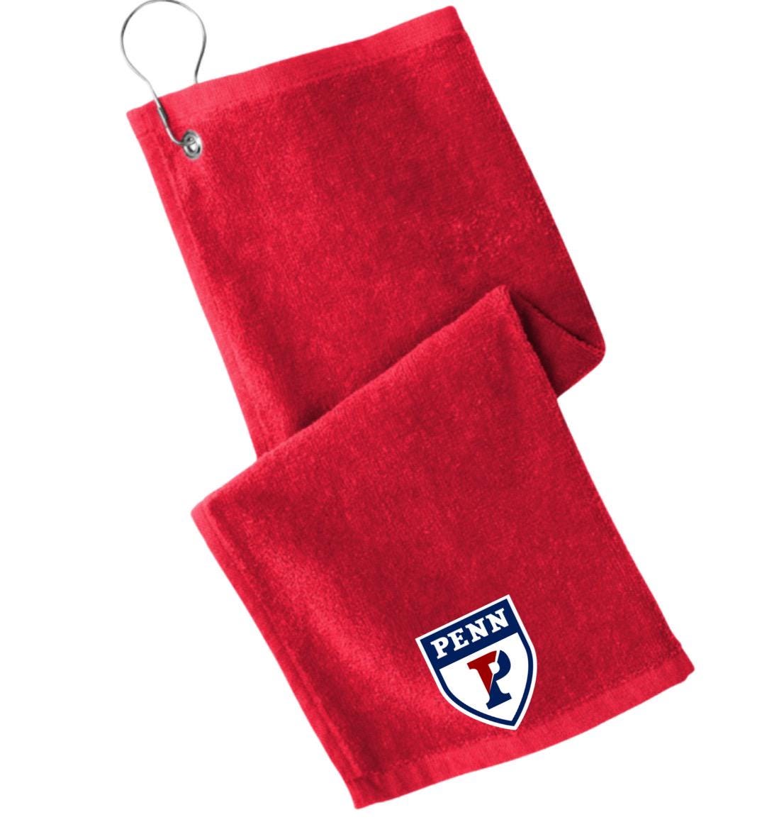Golf Towels w/ Grommet and Hook Terry Velour with logo