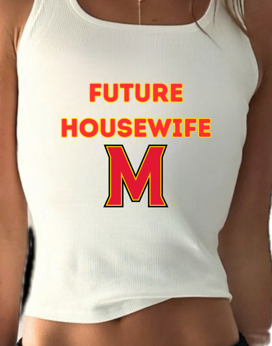 “Future Housewife” Cropped Tank customized with college name (or any name chosen)