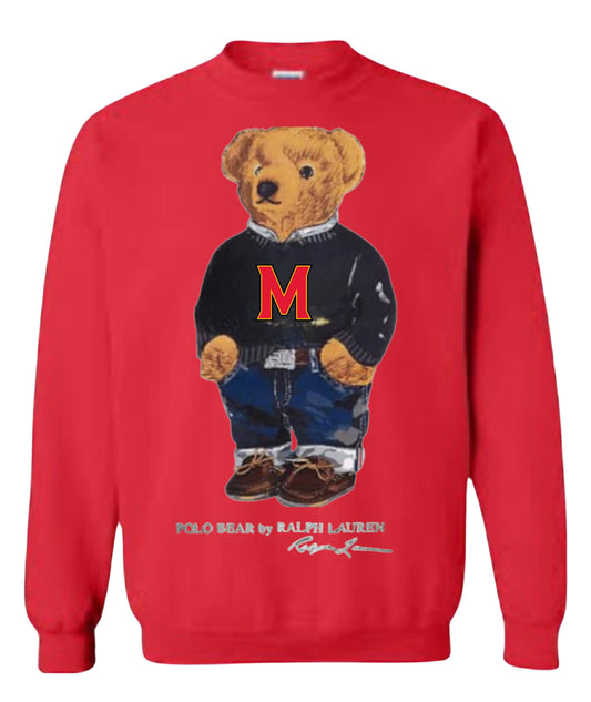 Polo Bear Vintage College Crew Neck Sweatshirt, t shirt  (Kids & Adults)