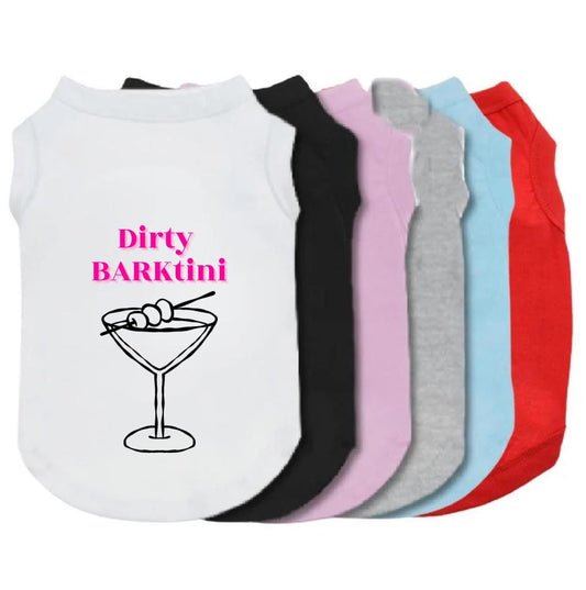 Custom Pet/Dog Shirt, Custom Dog Shirt with Name and  Barktini Martini, Funny Dog Shirt, Custom Shirt for Dog, Dog Name Shirt
